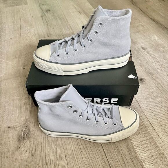 Converse-Chuck Taylor All Star Hi Lift Sneaker-GRAVEL GREY-size 8.5-NEW! - Picture 2 of 9